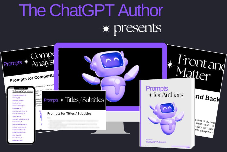 Prompts for Authors Product Bundle, shows a preview of what's included